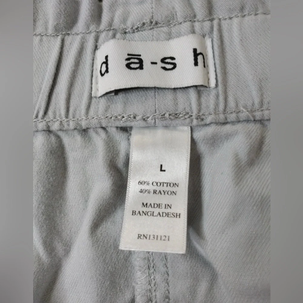 dā-sh Light Gray Pull-On Skirt Women’s Size L Utility Style Pockets‎
